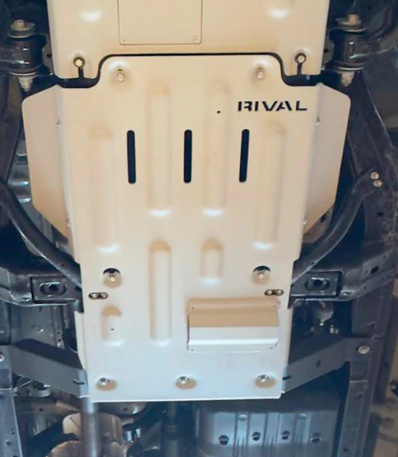 Rival 2010 - 2024 Toyota 4Runner Aluminum Transmission Transfer Case Catalytic Converter Skid Plate