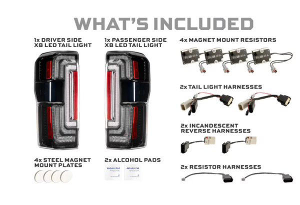 Morimoto Ford Super Duty (2023+) XB LED Tail Lights (Smoked)