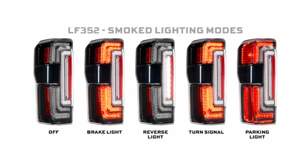 Morimoto Ford Super Duty (2023+) XB LED Tail Lights (Smoked)