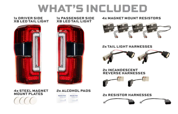 Morimoto Ford Super Duty (2023+) XB LED Tail Lights (Red)