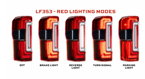 Morimoto Ford Super Duty (2023+) XB LED Tail Lights (Red)