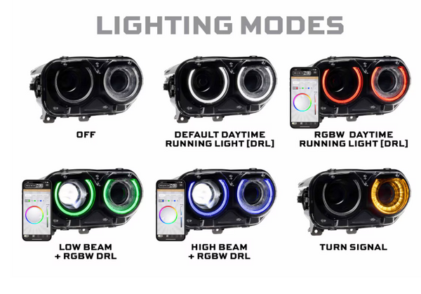 Morimoto Dodge Challenger ( 2015 - 2023 ) XRGB LED Headlights