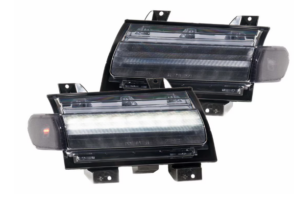 Morimoto XB LED DRLs: Jeep JL / JT Wrangler / Gladiator ( 2018 + / Smoked Lens / Set)