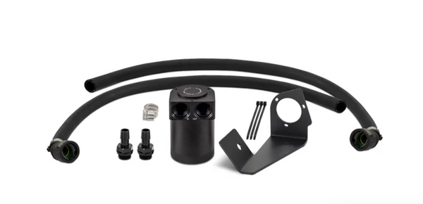 Mishimoto 2025+ RAM 1500 3.0L Hurricane Baffled Oil Catch Can Kit - Black
