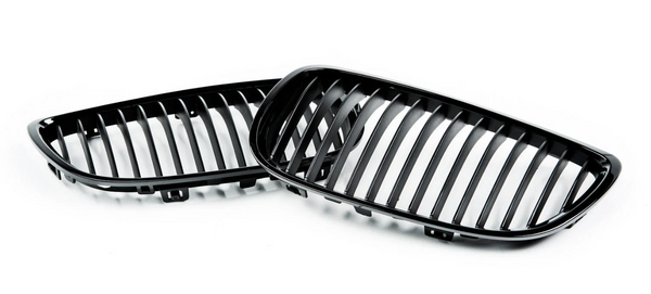 IND BMW E9X M3 Gloss Black Front Grille Set