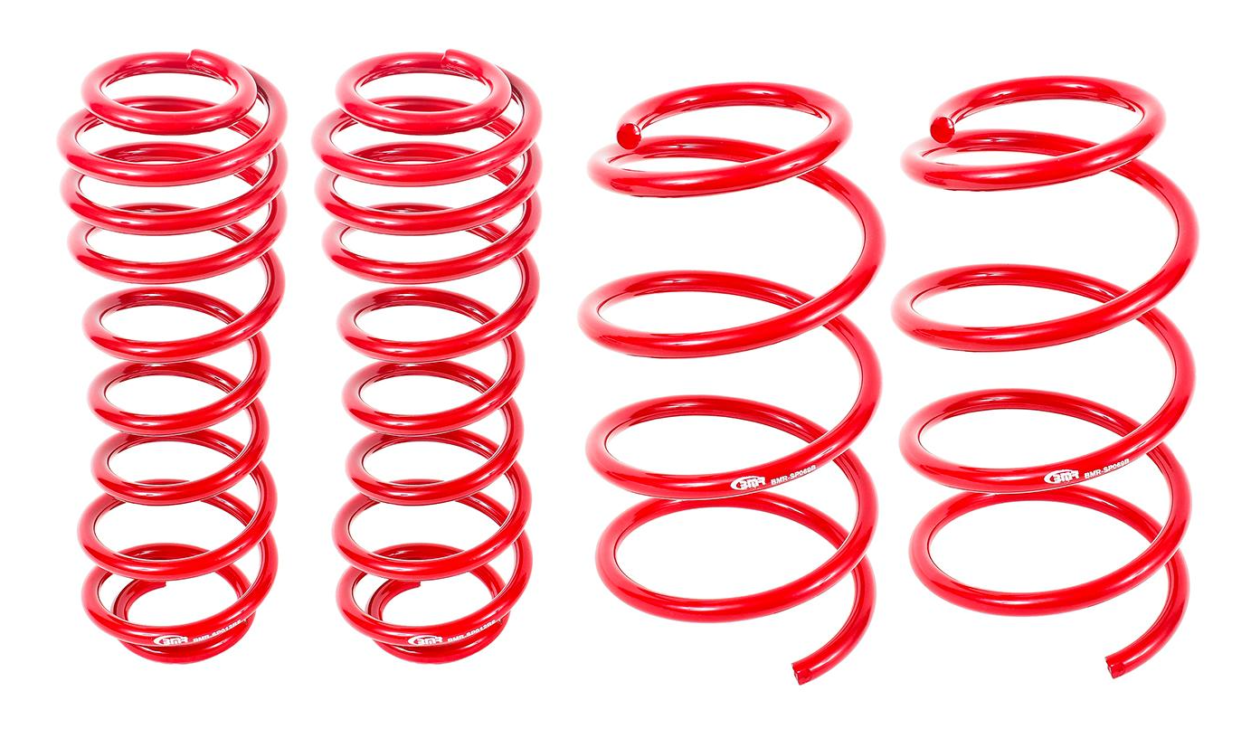 BMR 2005 - 2014 S197 Mustang GT Drag Version Lowering Springs (Set Of 4) - Red