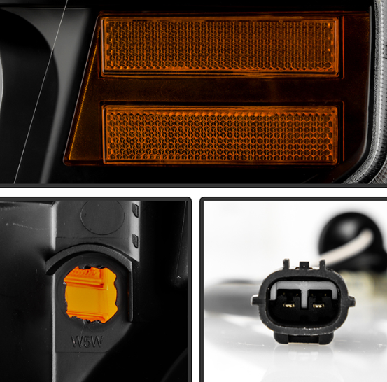 Spyder Toyota Tundra 2014-2017 / 2018 ( SR / SR5 Only ) Projector Headlights Light Bar DRL Black Smoke PRO-YD-TTU14-DRL-BSM