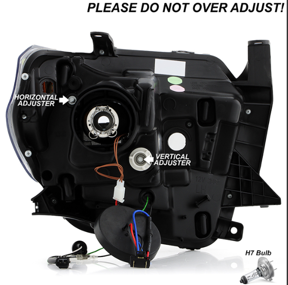 Spyder Toyota Tundra 2014-2017 / 2018 ( SR / SR5 Only ) Projector Headlights Light Bar DRL Black Smoke PRO-YD-TTU14-DRL-BSM