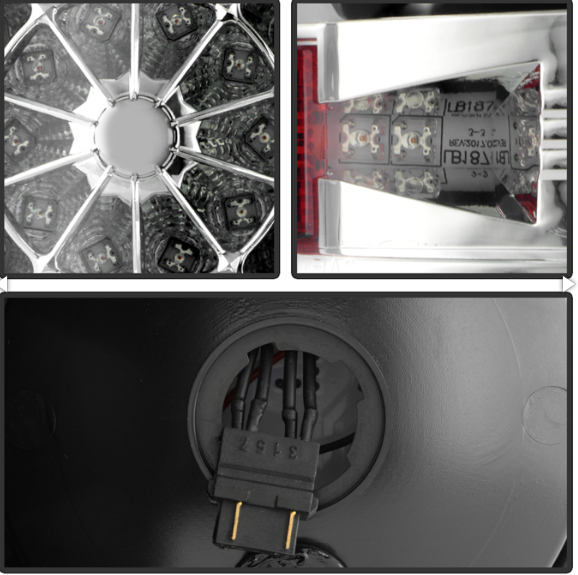 Spyder Toyota Tundra 2007 - 2013 LED Tail lights Chrome ALT-YD-TTU07-LED-C