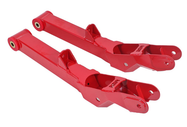 BMR 2010 - 2015 5th Gen Camaro Non-Adj. Rear Lower Control Arms (Polyurethane) - Red / Black