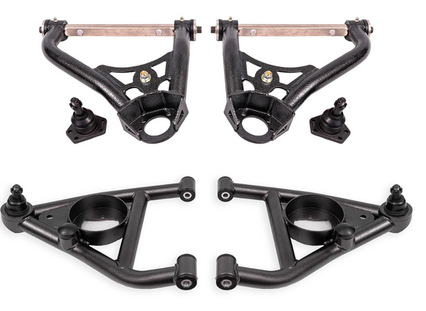 BMR 67-69 GM F-Body / 68-74 X-Body Non-Adj. Upper & Lower A-Arms (Polyurethane) - Red / Black