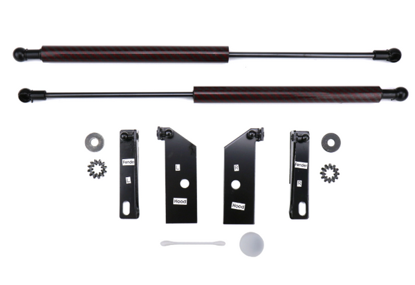 Carbon Reproductions Carbon Kevlar Hood Damper Kit - Red - 2013-2016 Scion FR-S / 2013-2020 Subaru BRZ / 2017-2019 Toyota 86