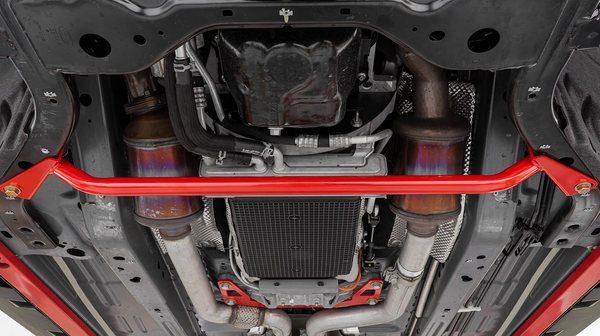 BMR 2024 + Ford Mustang S650 Chassis Brace Front Subframe 2-point - Red / Black