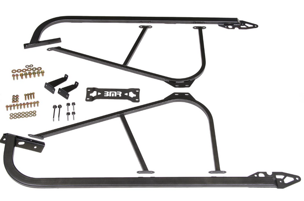 BMR 2008 - 2023 Challenger Bolt-On Subframe Connectors - Red
