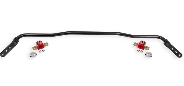 BMR 2015 - 2023 S550 Mustang Rear Hollow 25mm 3-Hole Adj. Sway Bar Kit - Red / Black