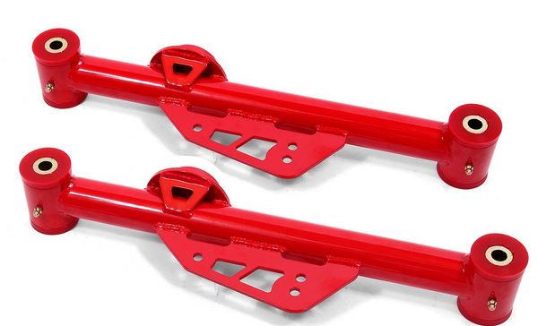 BMR 1999 - 2004 Mustang Non-Adj. Lower Control Arms (Polyurethane) - Black / Red