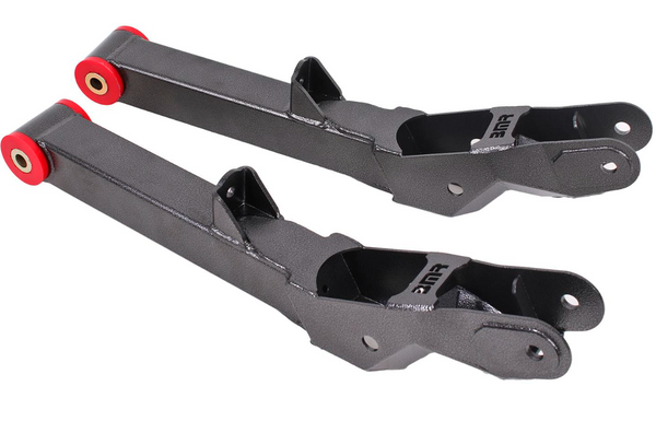 BMR 2010 - 2015 5th Gen Camaro Non-Adj. Rear Lower Control Arms (Polyurethane) - Red / Black