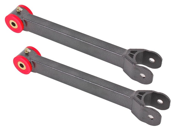 BMR 2016 - 2024 6th Gen Camaro Non-Adj. Lower Trailing Arms (Polyurethane) - Red / Black