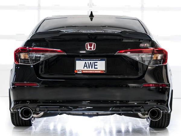 AWE Tuning 2022 + Honda Civic Si/Acura Integra Touring Edition Catback Exhaust - Dual Chrome Silver Tip