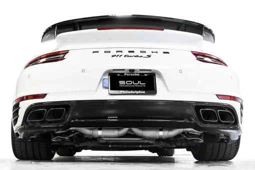 SOUL Porsche 991 (991.1 and 991.2 Turbo / Turbo S) Competition X-Pipe Exhaust System - Reuse OE Tips
