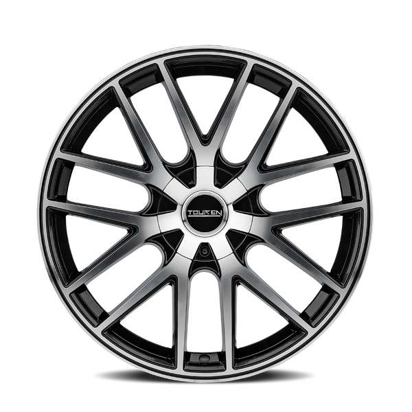 Touren 3260 TR60 18x8 / 5x108/5x114.3 BP / 40mm Offset / 72.62mm Hub Gloss Black Machined Wheel