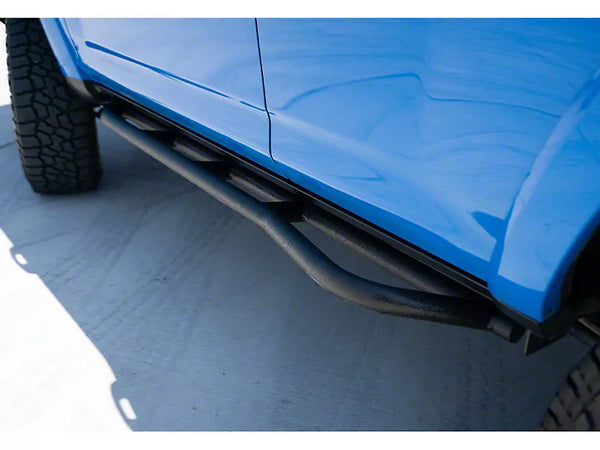 Cali Raised 2010 - 2024 Toyota 4Runner Trail Edition Bolt On Rock Sliders - Kick Out / Powder Coat