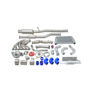 CXRacing Turbo Manifold Downpipe + Intercooler Kit + Catback For 84-91 BMW E30 with Stock M20 Inline 6 Engine