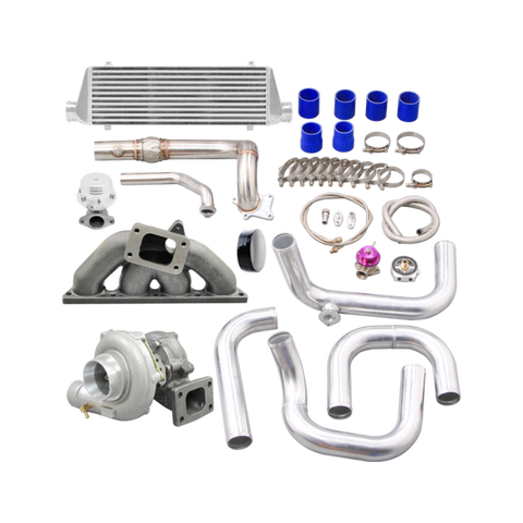 CXRacing Turbo Manifold Downpipe and Intercooler Kit for 1994 - 2000 Acura Integra and 1992 - 2000 Honda Civic with B-Series Engine