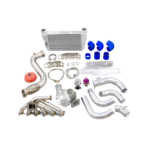 CX Racing Turbo + Intercooler Kit For 84-91 BMW 3-Series E30 Chassis / M20 Engine Convert to Top Mount T3 /T4 Turbo