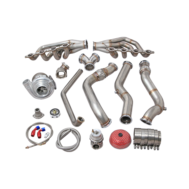 CXRacing Single Turbo Manifold Downpipe Kit for 74-81 Chevrolet Camaro With LS1 Swap