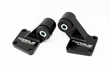 Torque Solution 2003 - 2006 Mitsubishi EVO VII-IX Billet Rear Differential Mounts - Black / Purple