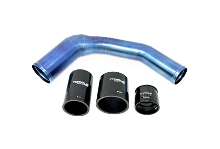 Torque Solution 2022+ Subaru WRX VB / 2019 - 2023 Subaru Ascent / 2020 + Outback XT Titanium Top Mount Charge Pipe - Burnt Blue / Brushed