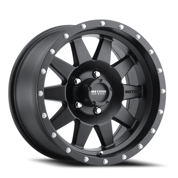 Method MR301 The Standard 17x8.5 0mm Offset 5x5.5 (5x139.7) 108mm CB Matte Black Wheel