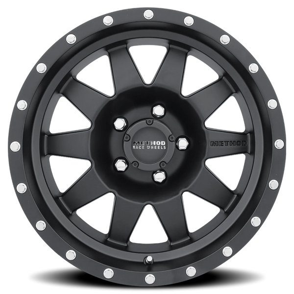 Method MR301 The Standard 17x8.5 0mm Offset 5x5.5 (5x139.7) 108mm CB Matte Black Wheel