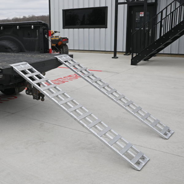 Gen-Y Lightweight 6.5ft Aluminum Loading Ramps 12in x 78in 600lb Capacity Per Ramp - Pair