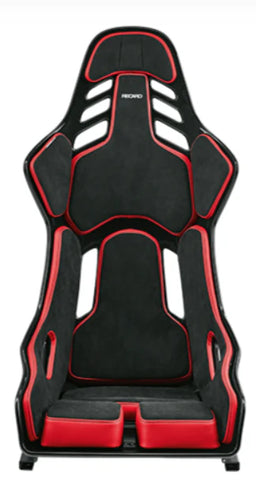 Recaro Podium GF Medium/Left Hand Seat - Alcantara Black/Leather Red