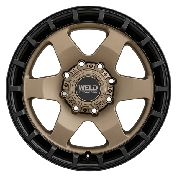 Weld Off-Road Ridge 20x9 - 8x165.1 BP - ET0 - 125.1mm CB - Satin Bronze Wheel (Black Ring)