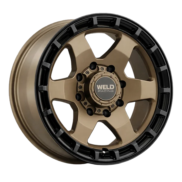 Weld Off-Road Ridge 20x9 - 8x165.1 BP - ET0 - 125.1mm CB - Satin Bronze Wheel (Black Ring)