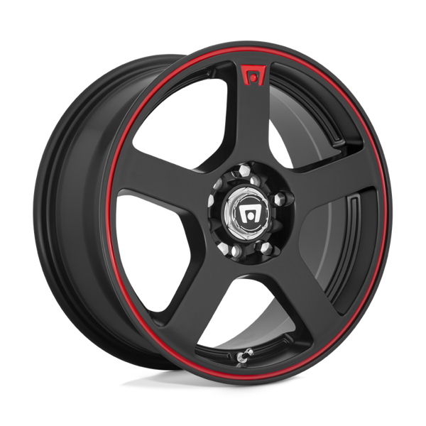 Motegi MR116 FS5 Matte Black W/ Red Stripe 18x8 +45 5x108|5x114.3mm 72.6mm