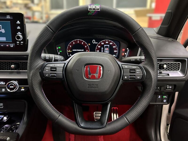 HKS Honda Civic 2023+ Type R FL5 Replacement Steering Wheel - Perforated Leather