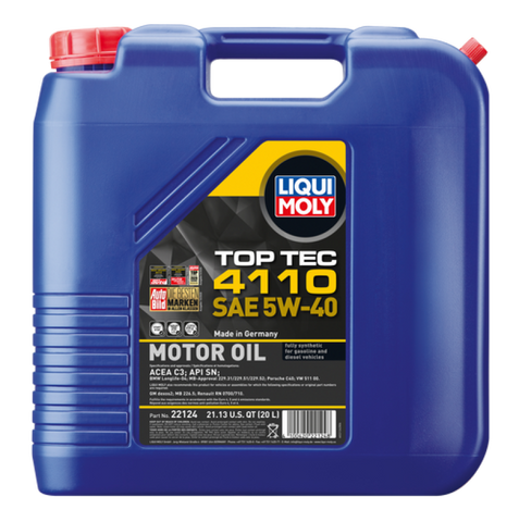 LIQUI MOLY 20L Top Tec 4110 Motor Oil SAE 5W40