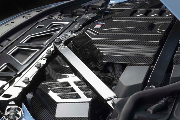 Dinan 2021 - 2026 BMW M2/M3/M4 (G80/G82/G87) Gloss Carbon Fiber Engine Cover w/Matte Accents