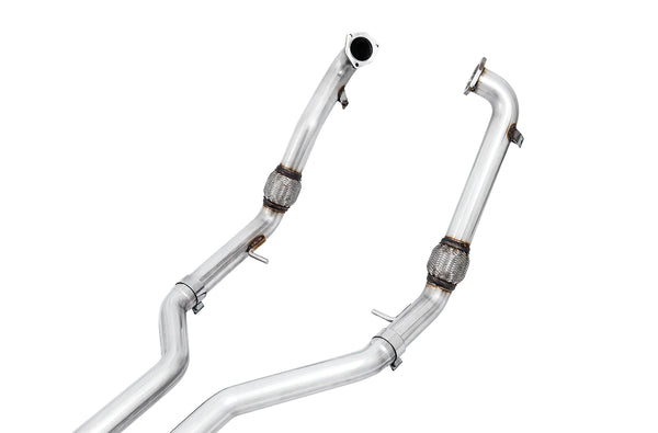 AWE Tuning Audi 2018 - 2024 B9 S4 Track Edition Exhaust - Non-Resonated (Silver 102mm Tips)