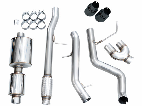 AWE Tuning 2021+ GMC Suburban/Yukon XL 5.3L 0FG Side Exit Catback Exhaust - Diamond Black Tips