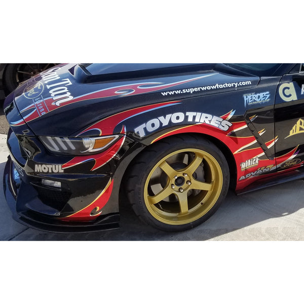 Anderson Composites 2015 - 2017 Ford Mustang GT350 Style Fiberglass Front Fenders