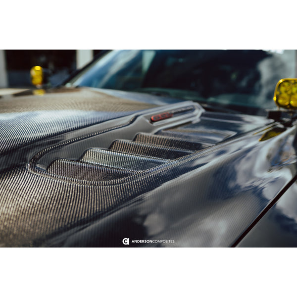 Anderson Composites 2021-2024 Dodge RAM TRX / 2025-2026 RHO Carbon Fiber Hood - OE Style