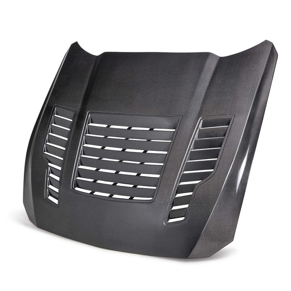 Anderson Composites 2024 + Ford Mustang Type-GT4 Double-Sided Carbon Fiber Hood