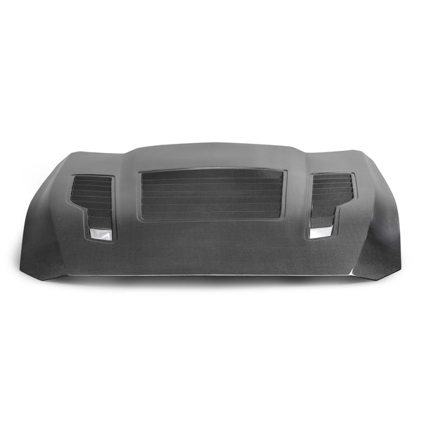 Anderson Composites 2024 + Ford Mustang Type-GT4 Double-Sided Carbon Fiber Hood