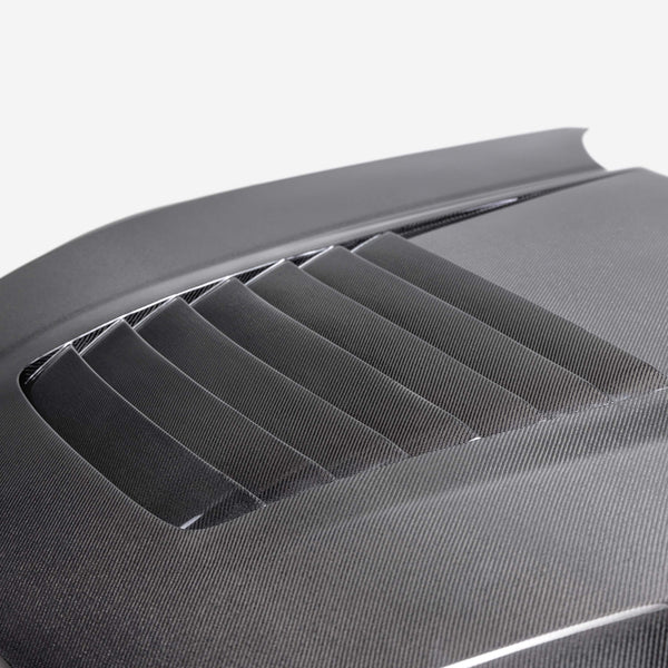 Anderson Composites 2024 + Ford Mustang GT5 S650 Double-Sided Carbon Fiber Hood