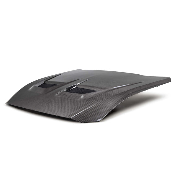 Anderson Composites 2024 + Ford Mustang S650 Type-GTD Double Sided Carbon Fiber Hood
